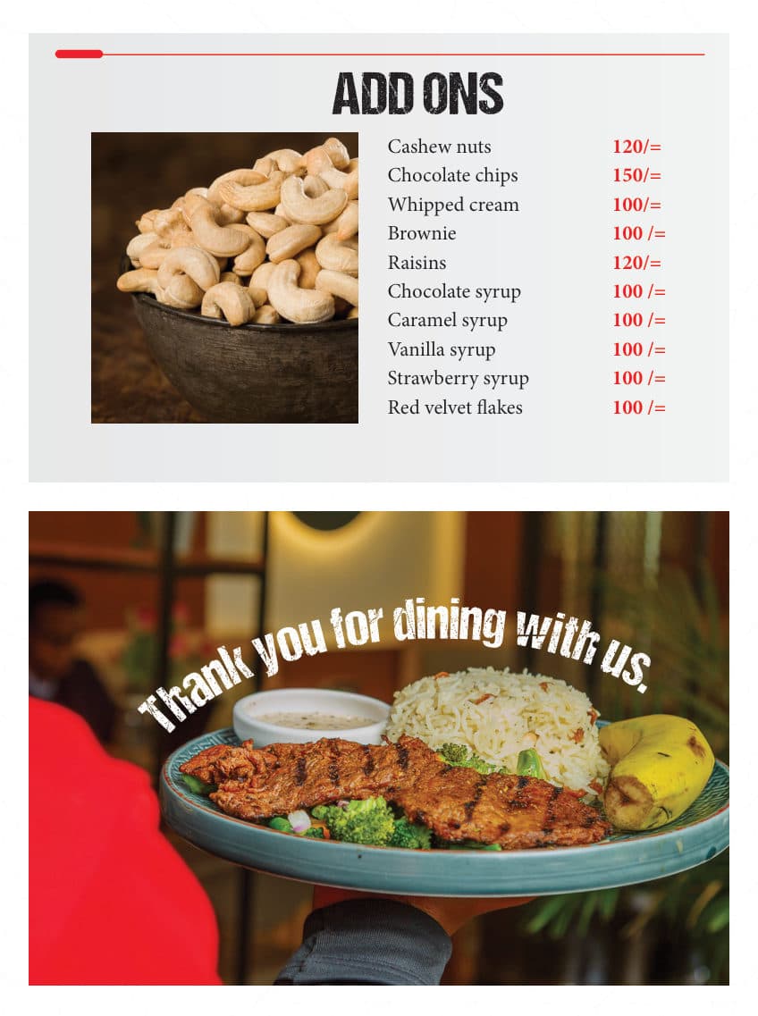 Add Ons menu page